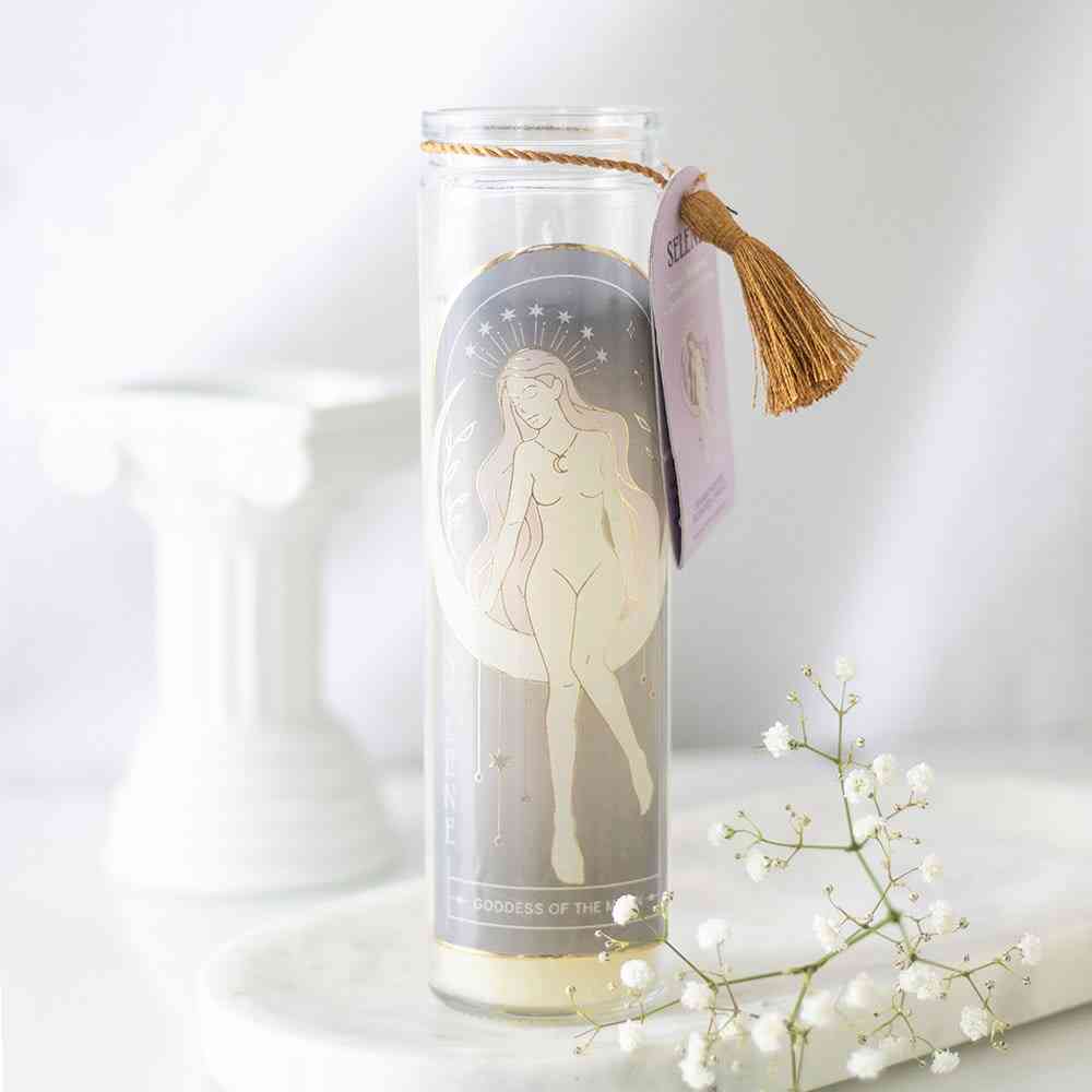Something Different - Selene Goddess Tube with Amethyst Crystals Scented Candle - Multicolours